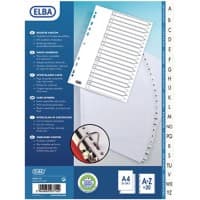 Elba Indicies  A4 A-Z 170 gsm Card plastic coated tabs White