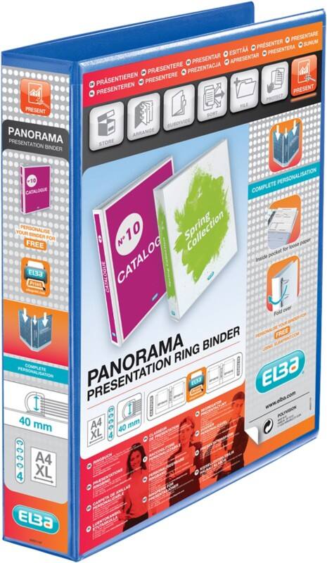 ELBA Presentation Binder A4 4 Rings Blue
