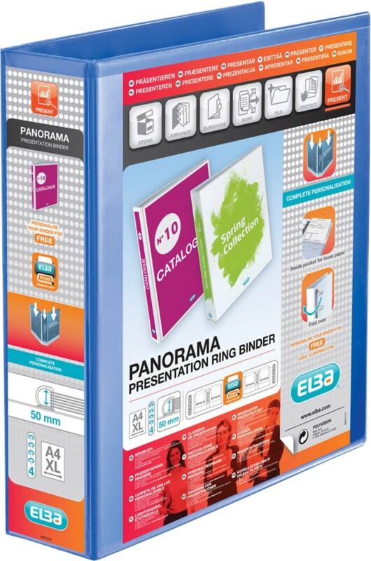 ELBA Presentation Binder A4 4 Rings Blue