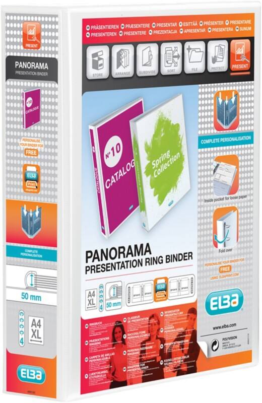 ELBA Presentation Binder A4 4 Rings White