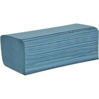 essentials Hand Towels HV1B36 1 Ply V-fold Blue 240 Sheets Pack of 15