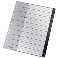 Leitz Recycle Indices 1208 A4 Maxi CO2 Neutral Black 10 Part Perforated 90% Recycled Plastic 1 to 10