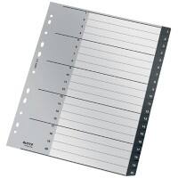 Leitz Recycle Indices 1211 A4 Maxi CO2 Neutral Black 20 Part Perforated 90% Recycled Plastic 1 to 20