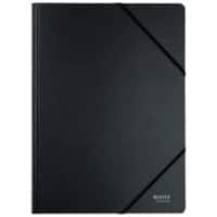 Leitz Recycle Card Folder with Elastic Bands A4 CO2 Neutral Black 430 gsm 100% Recycled Card