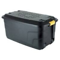 Storage Box XW440-BLK/YEL-EX 145 L Black Polypropylene 94 x 52 x 45 cm