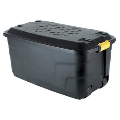Storage Box XW440-BLK/YEL-EX 145 L Black Polypropylene 94 x 52 x 45 cm
