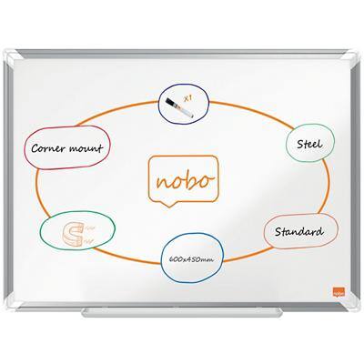 Nobo Premium Plus Whiteboard 1915154 Wall Mounted Magnetic Lacquered Steel 60 x 45 cm