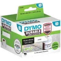 DYMO LW 2112284 Labelling Tape Self Adhesive Black on white 19 x 64 mm