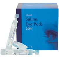 Reliance Medical Saline Eyewash Pods Plastic Transparent 20 ml Pack of 25