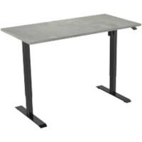 euroseats 1-Motor Electronically Height Adjustable Sit Stand Desk Rectangular Concrete T-Foot 2 Pedestals 1,200 (W) x 800 (D) x 1,235 (H) mm Metal