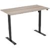 euroseats Robson Rectangular Electronically Height Adjustable Sit Stand Desk Oak Metal/wood Black 1,200 x 800 x 750 - 1,235 mm