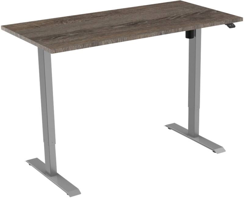 euroseats 1-Motor Sit Stand Desk Rectangular Oak T-Foot 1,200 (W) x 800 (D) x 1,235 (H) mm Metal