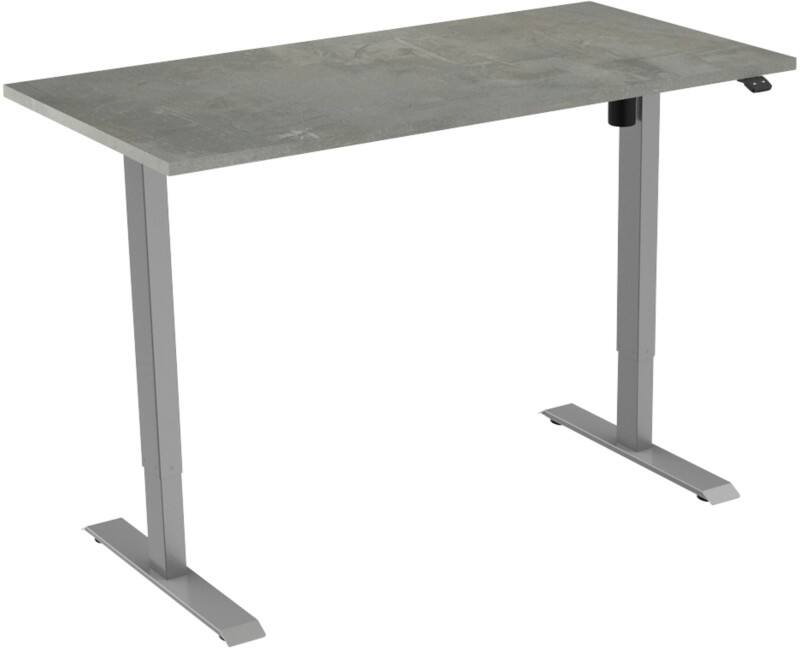 euroseats 1-Motor Sit Stand Desk Rectangular Concrete T-Foot 1,200 (W) x 800 (D) x 1,235 (H) mm Metal