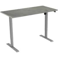 euroseats 1-Motor Sit Stand Desk Rectangular Concrete T-Foot 1,200 (W) x 800 (D) x 1,235 (H) mm Metal