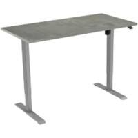 euroseats Oxyd Rectangular Electronically Height Adjustable Sit Stand Desk Metal/wood Grey 1,200 x 800 x 750 - 1,235 mm