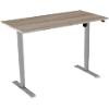 euroseats Robson Rectangular Electronically Height Adjustable Sit Stand Desk Oak Metal/wood Grey 1,400 x 800 x 750 - 1,235 mm
