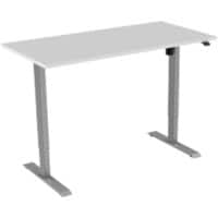 euroseats Rectangular Electronically Height Adjustable Sit Stand Desk Metal/wood Grey 1,200 x 800 x 750 - 1,235 mm