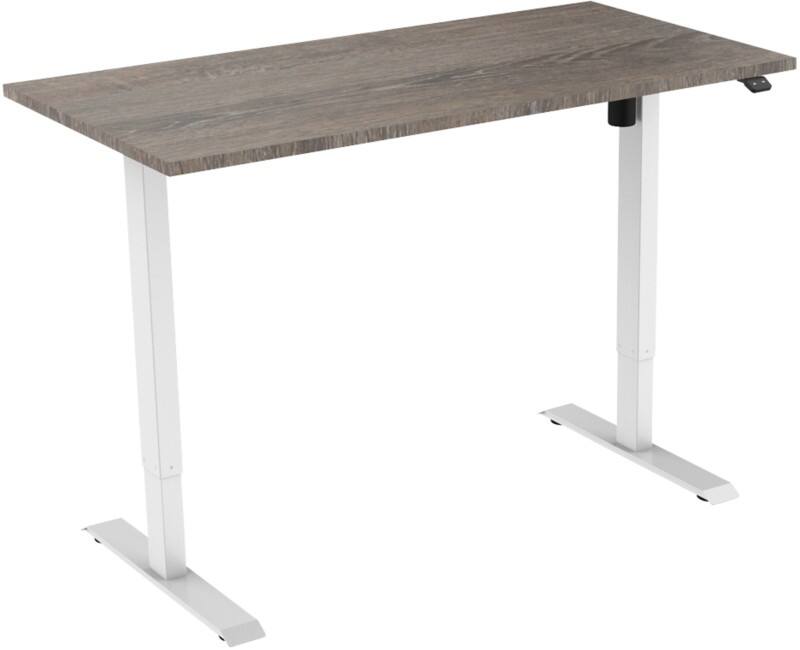 euroseats 1-Motor Sit Stand Desk Rectangular Oak T-Foot 1,200 (W) x 800 (D) x 1,235 (H) mm Metal