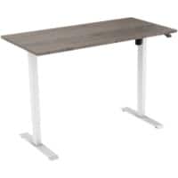 euroseats 1-Motor Sit Stand Desk Rectangular Oak T-Foot 1,200 (W) x 800 (D) x 1,235 (H) mm Metal