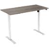 euroseats Logan Rectangular Electronically Height Adjustable Sit Stand Desk Oak Metal/wood White 1,400 x 800 x 750 - 1,235 mm