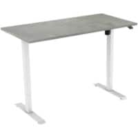 euroseats Oxyd Rectangular Electronically Height Adjustable Sit Stand Desk Metal/wood White 1,200 x 800 x 750 - 1,235 mm