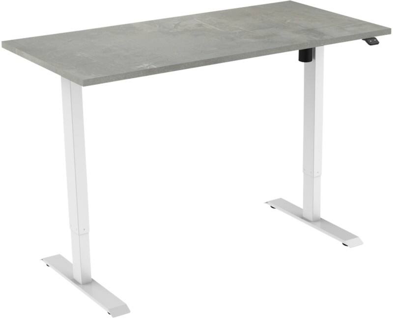 euroseats 1-Motor Sit Stand Desk Rectangular Concrete T-Foot 1,400 (W) x 800 (D) x 1,235 (H) mm Metal