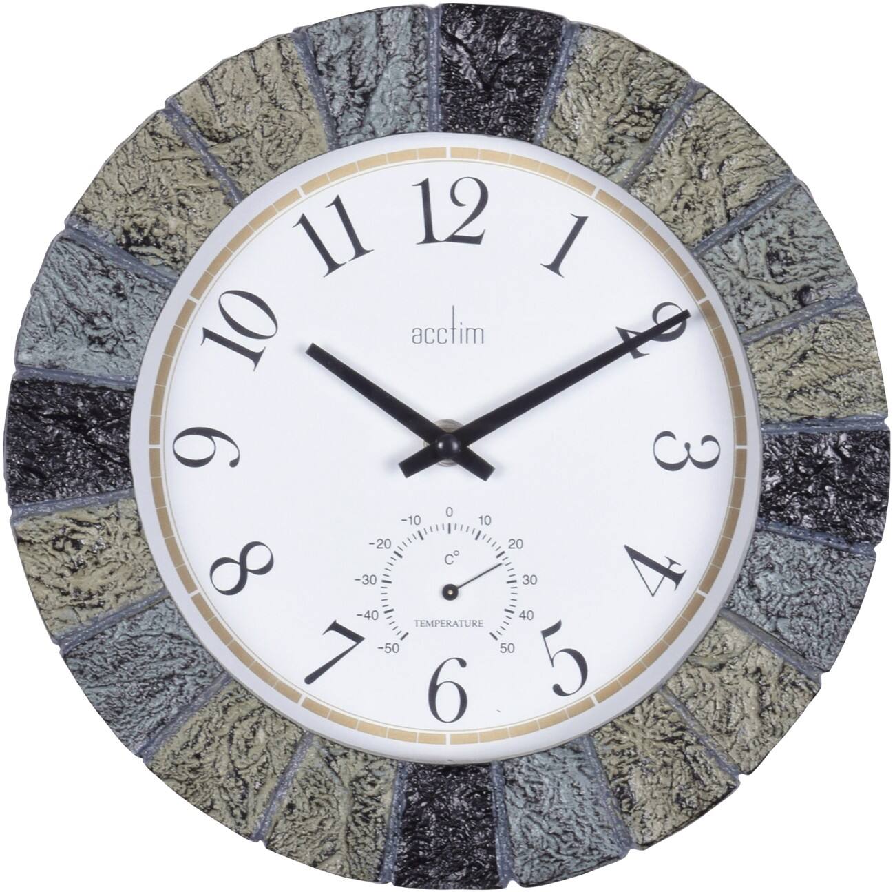 Acctim Analog Wall Clock Slate Grey 26.1 x 26.1 x 4.9 x 26.1 cm