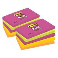 Post-it Cape Town Super Sticky Notes 127 x 76 mm Assorted Colours Rectangular 10 Pads of 90 Sheets