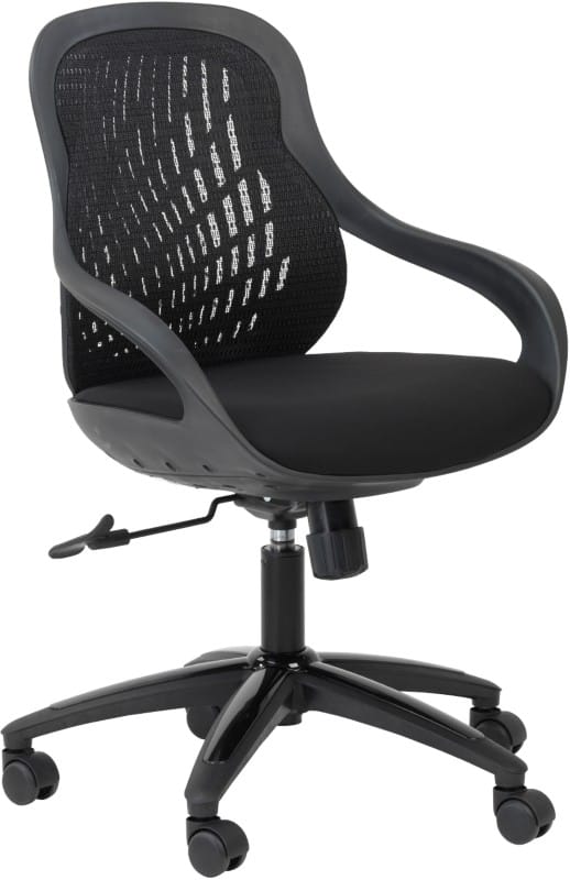 Alphason Home Office Chair Basic Tilt Mesh Fixed Armrest Black 114 kg AOC1010-M-BLK 560 x 480 x 950 mm