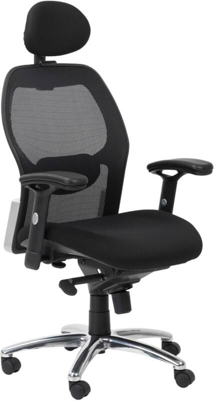 Alphason Portland Executive Chair Synchro Tilt Mesh Height-Adjustable Armrest Black 114 kg AOC7301-M 640 x 530 x 1,240 mm