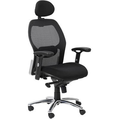 Alphason Portland Executive Chair Synchro Tilt Mesh Height Adjustable Black 114 kg AOC7301-M 640 x 530 x 1,240 mm