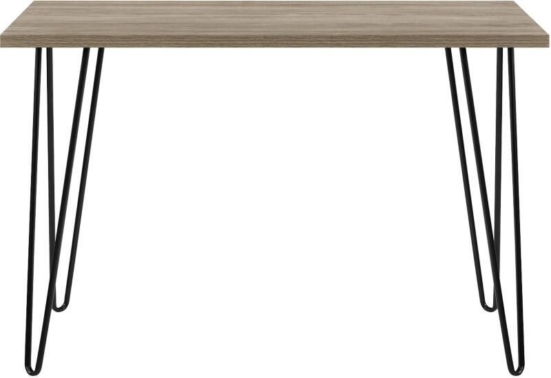 DOREL HOME Owen Home Office Desk Rectangular Oak 4 Metal legs 1,016 (W) x 495 (D) x 680 (H) mm Metal, Woodgrain