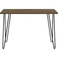 DOREL HOME Owen Home Office Desk Rectangular Walnut 4 Metal legs 1,016 (W) x 495 (D) x 680 (H) mm Metal, Woodgrain