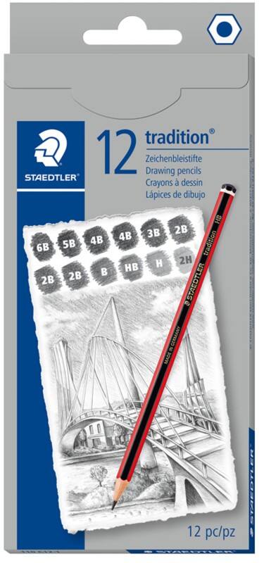 STAEDTLER Grey Pencils Tradition Pack of 12