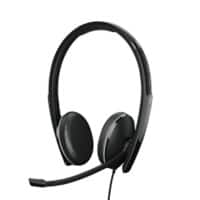 EPOS ADAPT 100 Series 165T USB II Wired Stereo Headset Over-the-head, Over-the-ear Noise Cancelling USB with Microphone Black