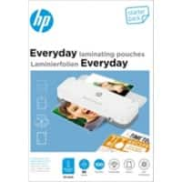 HP Everyday Laminating Pouch Glossy 80 microns (2 x 80) Transparent Pack of 100