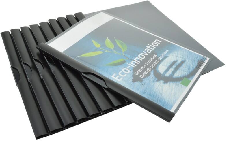 Rapesco Clip File A4 Black PP (Polypropylene) 180 microns Pack of 10