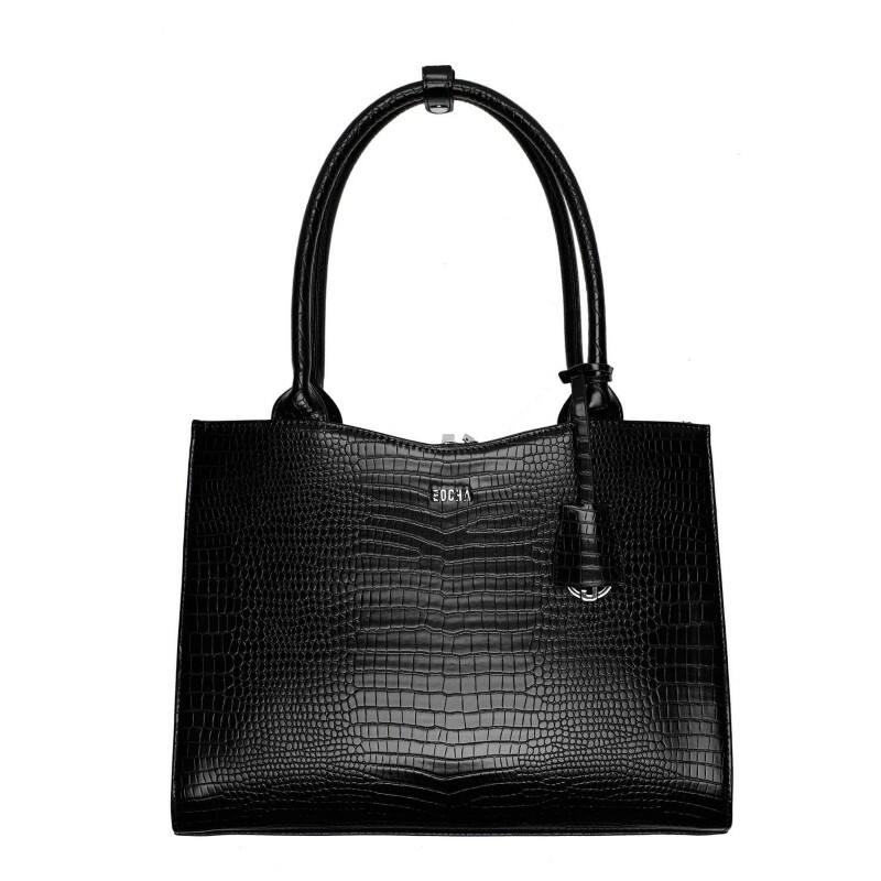 SOCHA Midi Croco Black Laptop Bag 14 " 39 x 12 x 29 cm Synthetic Leather Black