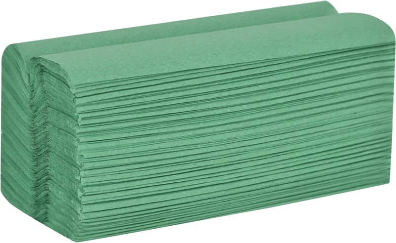 essentials Hand Towels C-fold Green 1 Ply HE128GRNDS 12 Packs of 240 Sheets