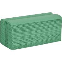 essentials Hand Towels C-fold Green 1 Ply HE128GRNDS Pack of 12 of 240 Sheets