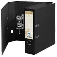 Exacompta Lever Arch File A4 80 mm Black 2 ring Cardboard Smooth Portrait Blue Angel UZ56 (Recycled Card Stationery), Recycled 62%