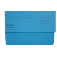 Exacompta Document Wallets Flap Board Landscape Blue Pack of 25