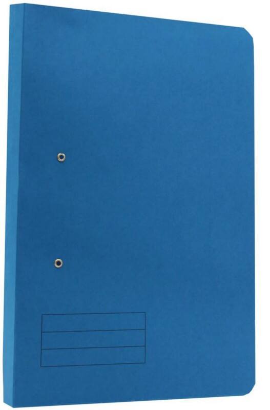 Exacompta Pocket Spring Coil Flat File Foolscap Blue Pack of 25