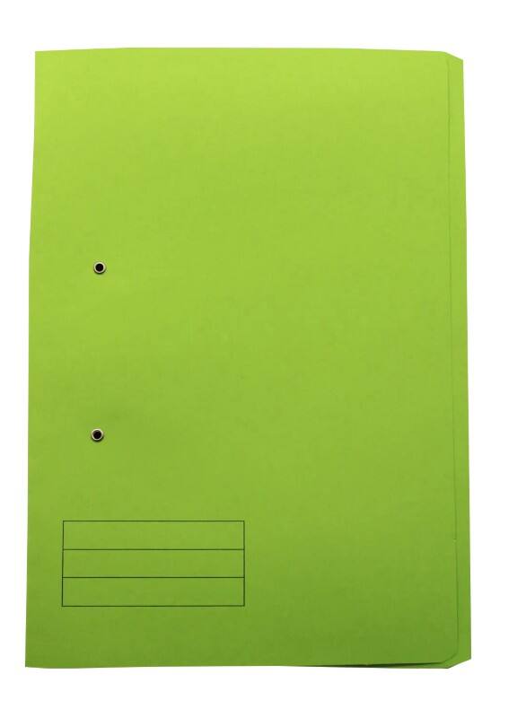 Exacompta Pocket Spring Coil Flat File Foolscap Green Pack of 25