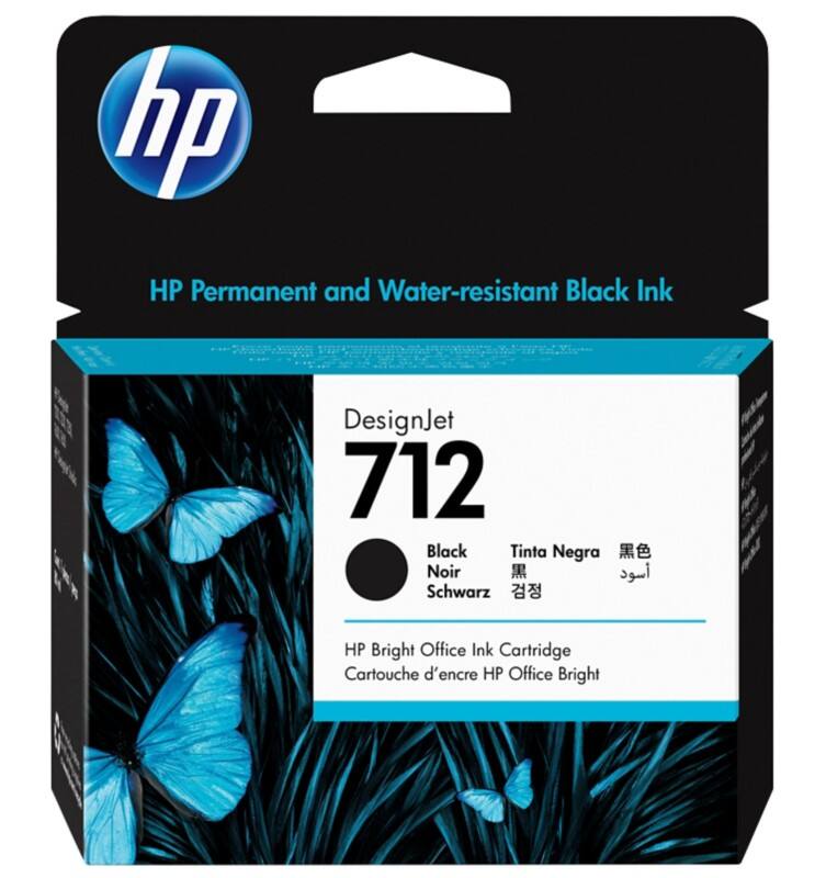 HP 712 DesignJet Ink Cartridge 3ED71A Black 80 ml
