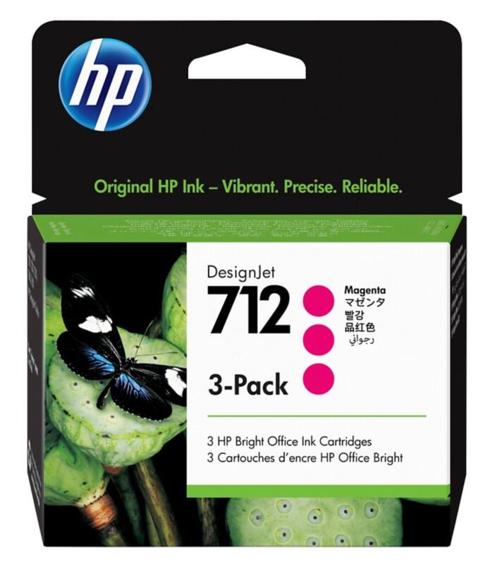 HP 712 DesignJet Ink Cartridge 3ED78A 29 ml Magenta Pack of 3