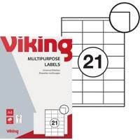 Niceday Multipurpose Labels 67514 Square Corners White 100 Sheets of 21 Labels