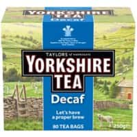 Yorkshire Tea Decaffeinated Tea Bags Black Tea 3.12 g Pack of 80