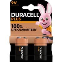 Duracell Batteries PLUS 6LR61 9V Alkaline Pack of 2