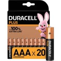 Duracell Batteries Plus 100 AAA Pack of 20